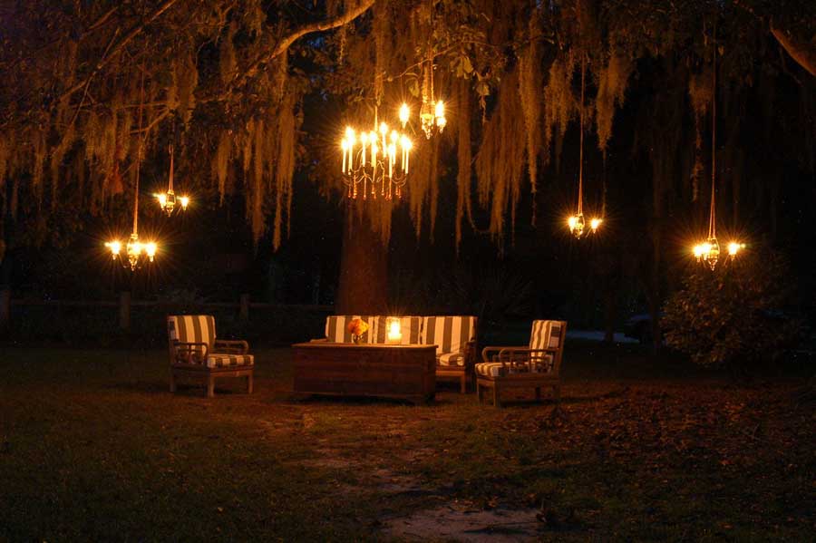 59 Swamp Bayou Spanish Moss Lounge Furniture Floral Votive Candle Chandelier Urban Earth Studios