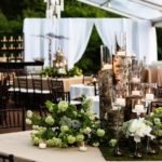 56 White-Green-Viburnum-Flower-Natural-Birch-Wood-Stump-Log-Candle-Centerpiece