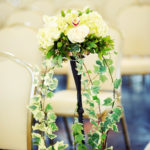 05 Flower-Aisle Marker Variegated-English-Ivy-Cymbidium-Orchid-Hydrangea