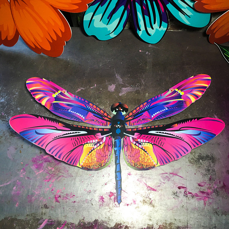 Hot Pink And Purple Large Butterfly Mardi Gras House Decor Img 1106 Vivid Opt