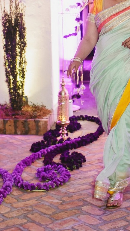 Creative Aisle Flowers Scroll Decor For Indian Fusion Mutli Cultural Wedding Ceremony 0298 Julia+aswinw002 Rc91a