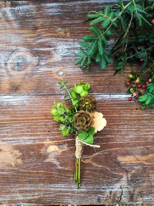 Hand Tied Rustic Boho Boutonniere Jute Mini Coins Scabiosa Pods Baby Blue Euc Shelf Mushroom Opt Hand Tied Rustic Boho Boutonniere Jute Mini Coins Scabiosa Pods Baby Blue Euc Shelf Mushroom Opt