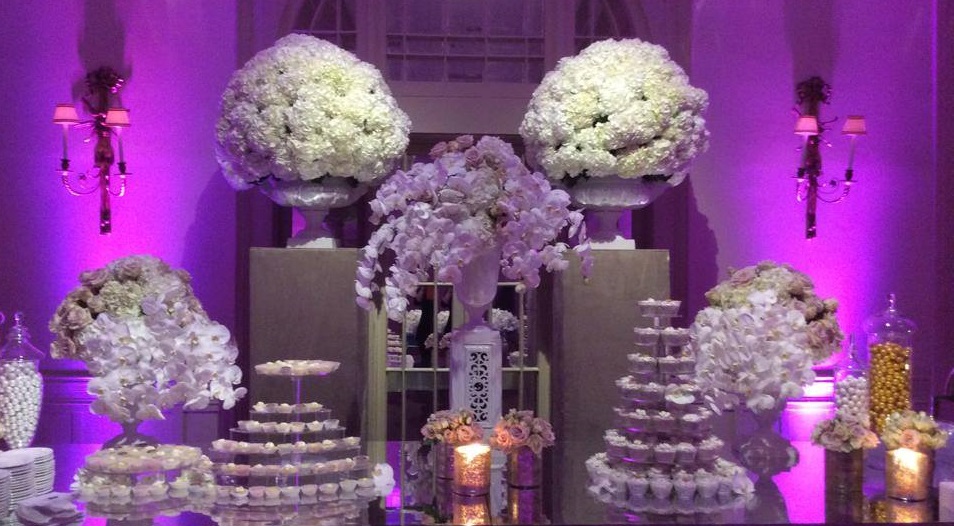 Luxury Wedding Pastry & Candy Buffet Flowers And Decor Rentals