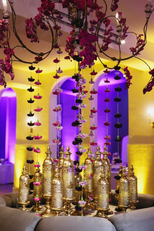 Moroccan Theme Candle Light Lantern Decor For Nola Wedding At Il Mercato