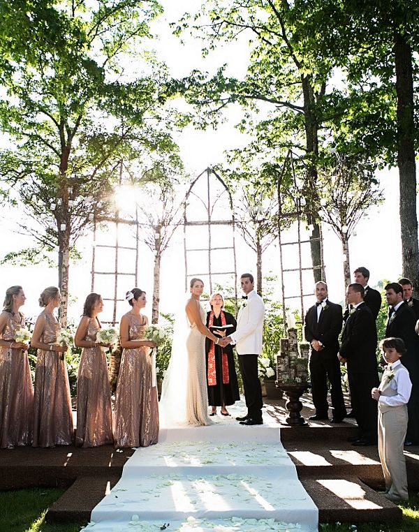Outdoor Mountain Top Woodland Forrest Cathedral Wedding Ceremony Crop Opt