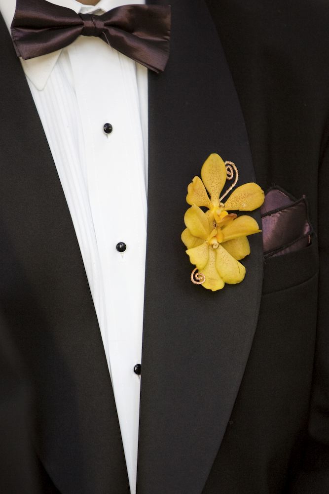 Posh Yellow Mokara Orchid Gold Wire Wedding Boutonniere 59kb Posh Yellow Mokara Orchid Gold Wire Wedding Boutonniere 59kb