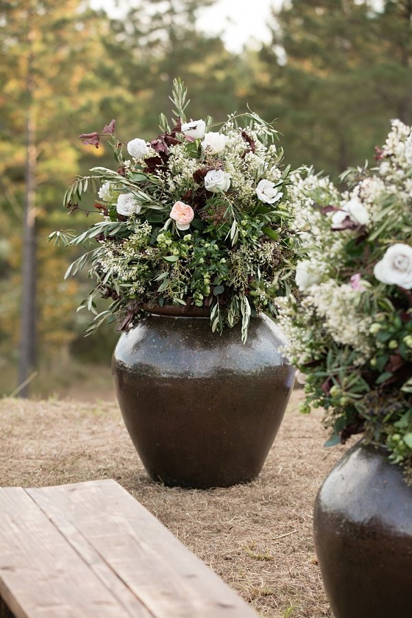Romantic Outdoor Wedding Aisle Entrance Focal Garden Flower Arrangements Opt