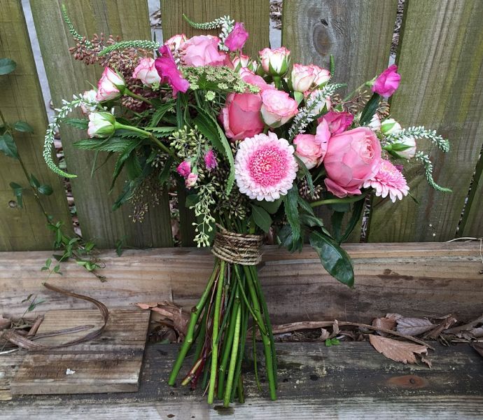 Rustic Hand Gathered Loose Oval Shaped Informal Bouquet