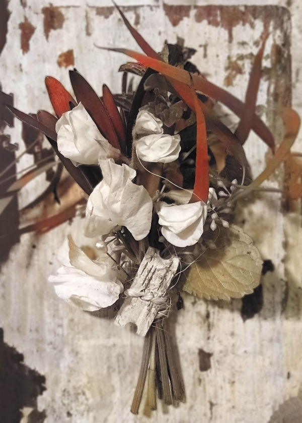 Copper And Bleach Tone Flower Boutonniere Copper And Bleach Tone Flower Boutonniere