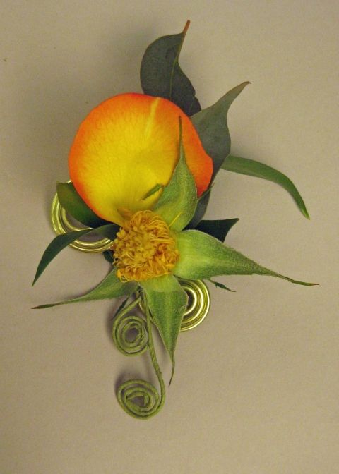 Modern Funky & Fun Rose Petal Boutonniere Modern Funky & Fun Rose Petal Boutonniere