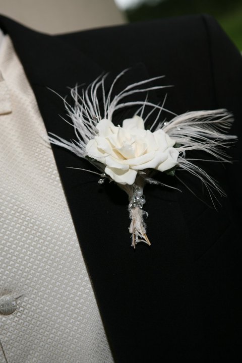 Non Traditional Ostrich Feather Pin On