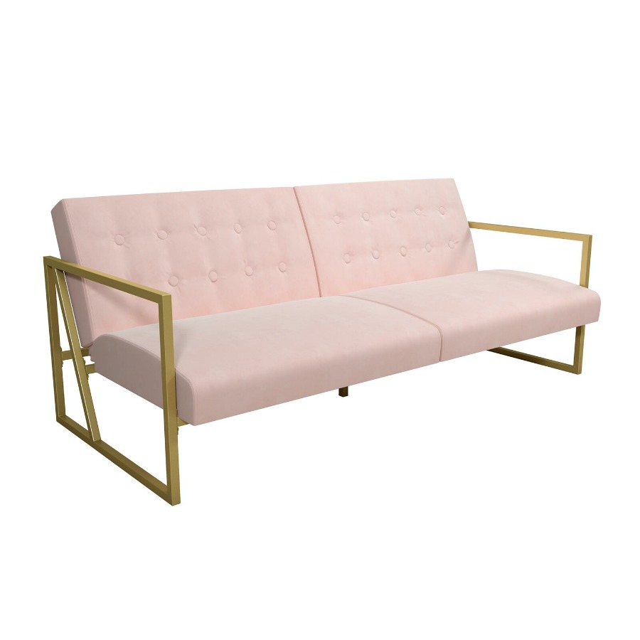 Pink Tufted Lounger