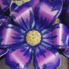 Purple Glittered Molded Mardi Gras House Float Flower