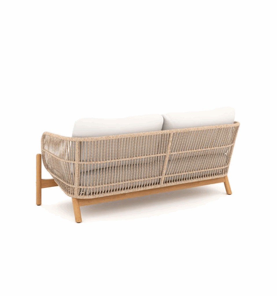 Curved Mcm Natural Wood Woven Sofa Back Loveseat Love Seat Settee 2 Curved Mcm Natural Wood Woven Sofa Back Loveseat Love Seat Settee 2