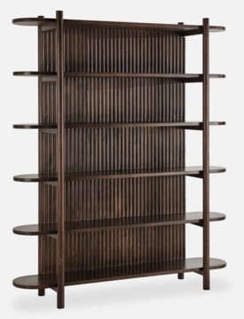 Mango Wood Ribbed Bookcase Pro Pwrpt Mango Wood Ribbed Bookcase Pro Pwrpt