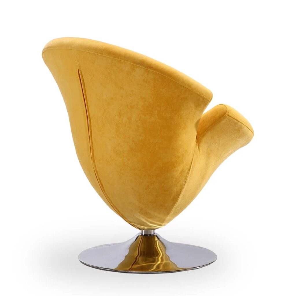 Yellow Velvet Tulip Swivel Chair Mid Century Modern Jpg 5 Yellow Velvet Tulip Swivel Chair Mid Century Modern Jpg 5